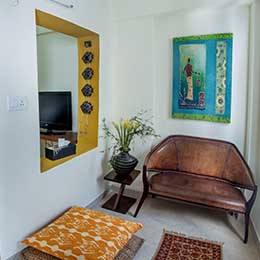 Entrance Lobby: Compact entrance lobby with artistically decorated interiors at Concord Casablanca Serviced Apartment